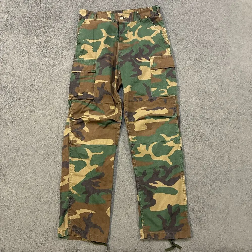 Army of Cool I-5 Woodland Camo Cargo Military Tactical Pants Men's Size Small